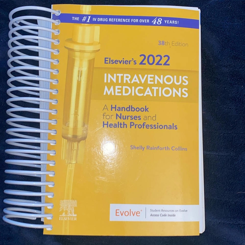 Elsevier’s 2022 intravenous medications 38th edition book